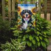 Bernese Mountain Dog in Sunflowers Garden Flag Mailbox Flag Decorative Yard Flag Banner Outside Patio Artwork Yard Flower Beds, Garden Size
