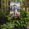 Kuvasz Cowboy Welcome Garden Flag Mailbox Flag Decorative Yard Flag Banner Outside Patio Artwork Yard Flower Beds, Garden Size, Multicolor