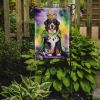 Bernese Mountain Dog King of Mardi Gras Garden Flag Mailbox Flag Decorative Yard Flag Banner Outside Patio Artwork Yard Flower Beds, Garden Size