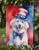Kuvasz Patriotic American Garden Flag Mailbox Flag Decorative Yard Flag Banner Outside Patio Artwork Yard Flower Beds, Garden Size, Multicolor