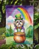 Lhasa Apso St Patrick's Day Garden Flag Mailbox Flag Decorative Yard Flag Banner Outside Patio Artwork Yard Flower Beds, Garden Size, Multicolor