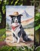 Border Collie Cowboy Welcome Garden Flag Mailbox Flag Decorative Yard Flag Banner Outside Patio Artwork Yard Flower Beds, Garden Size, Multicolor