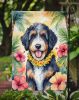 Bernedoodle Luau Garden Flag Mailbox Flag Decorative Yard Flag Banner Outside Patio Artwork Yard Flower Beds, Garden Size, Multicolor