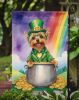 Silky Terrier St Patrick's Day Garden Flag Mailbox Flag Decorative Yard Flag Banner Outside Patio Artwork Yard Flower Beds, Garden Size, Multicolor
