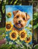 Norfolk Terrier in Sunflowers Garden Flag Mailbox Flag Decorative Yard Flag Banner Outside Patio Artwork Yard Flower Beds, Garden Size, Multicolor
