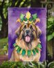 Leonberger King of Mardi Gras Garden Flag Mailbox Flag Decorative Yard Flag Banner Outside Patio Artwork Yard Flower Beds, Garden Size, Multicolor
