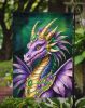 Dragon King of Mardi Gras Garden Flag Mailbox Flag Decorative Yard Flag Banner Outside Patio Artwork Yard Flower Beds, Garden Size, Multicolor