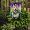 English Bull Terrier King of Mardi Gras Garden Flag Mailbox Flag Decorative Yard Flag Banner Outside Patio Artwork Yard Flower Beds, Garden Size