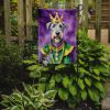 Irish Wolfhound King of Mardi Gras Garden Flag Mailbox Flag Decorative Yard Flag Banner Outside Patio Artwork Yard Flower Beds, Garden Size