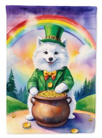 American Eskimo St Patrick's Day Garden Flag Mailbox Flag Decorative Yard Flag Banner Outside Patio Artwork Yard Flower Beds, Garden Size, Multicolor