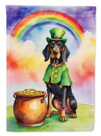 Black and Tan Coonhound St Patrick's Day Garden Flag Mailbox Flag Decorative Yard Flag Banner Outside Patio Artwork Yard Flower Beds, Garden Size