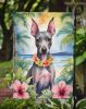 American Hairless Terrier Luau Garden Flag Mailbox Flag Decorative Yard Flag Banner Outside Patio Artwork Yard Flower Beds, Garden Size, Multicolor