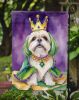 Lhasa Apso King of Mardi Gras Garden Flag Mailbox Flag Decorative Yard Flag Banner Outside Patio Artwork Yard Flower Beds, Garden Size, Multicolor