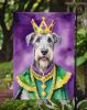 Irish Wolfhound King of Mardi Gras Garden Flag Mailbox Flag Decorative Yard Flag Banner Outside Patio Artwork Yard Flower Beds, Garden Size