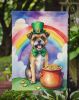 Border Terrier St Patrick's Day Garden Flag Mailbox Flag Decorative Yard Flag Banner Outside Patio Artwork Yard Flower Beds, Garden Size, Multicolor
