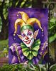 Jester Mardi Gras Garden Flag Mailbox Flag Decorative Yard Flag Banner Outside Patio Artwork Yard Flower Beds, Garden Size, Multicolor