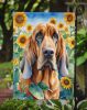 Bloodhound in Sunflowers Garden Flag Mailbox Flag Decorative Yard Flag Banner Outside Patio Artwork Yard Flower Beds, Garden Size, Multicolor