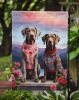 Weimaraner Two Hearts Garden Flag Mailbox Flag Decorative Yard Flag Banner Outside Patio Artwork Yard Flower Beds, Garden Size, Multicolor