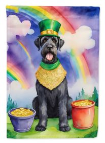 Giant Schnauzer St Patrick's Day Garden Flag Mailbox Flag Decorative Yard Flag Banner Outside Patio Artwork Yard Flower Beds, Garden Size, Multicolor