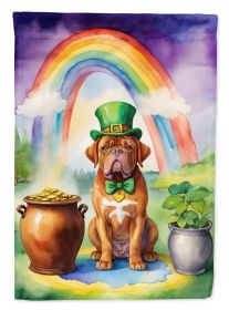 Dogue de Bordeaux St Patrick's Day Garden Flag Mailbox Flag Decorative Yard Flag Banner Outside Patio Artwork Yard Flower Beds, Garden Size