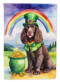 American Water Spaniel St Patrick's Day Garden Flag Mailbox Flag Decorative Yard Flag Banner Outside Patio Artwork Yard Flower Beds, Garden Size