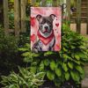 Staffordshire Bull Terrier My Valentine Garden Flag Mailbox Flag Decorative Yard Flag Banner Outside Patio Artwork Yard Flower Beds, Garden Size