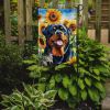 Rottweiler in Sunflowers Garden Flag Mailbox Flag Decorative Yard Flag Banner Outside Patio Artwork Yard Flower Beds, Garden Size, Multicolor