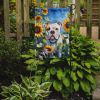 American Bulldog in Sunflowers Garden Flag Mailbox Flag Decorative Yard Flag Banner Outside Patio Artwork Yard Flower Beds, Garden Size, Multicolor