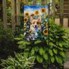Corgi in Sunflowers Garden Flag Mailbox Flag Decorative Yard Flag Banner Outside Patio Artwork Yard Flower Beds, Garden Size, Multicolor