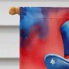 Poodle Patriotic American House Flag Large Porch Sleeve Pole Decorative Outside Yard Banner Artwork Wall Hanging, Polyester, House Size, Multicolor