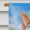 Silky Terrier Easter Egg Hunt House Flag Large Porch Sleeve Pole Decorative Outside Yard Banner Artwork Wall Hanging, Polyester, House Size
