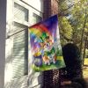 Corgi St Patrick's Day House Flag Large Porch Sleeve Pole Decorative Outside Yard Banner Artwork Wall Hanging, Polyester, House Size, Multicolor