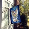 White German Shepherd My Angel House Flag Large Porch Sleeve Pole Decorative Outside Yard Banner Artwork Wall Hanging, Polyester, House Size