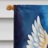 White German Shepherd My Angel House Flag Large Porch Sleeve Pole Decorative Outside Yard Banner Artwork Wall Hanging, Polyester, House Size