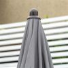 Outdoor dining table and chair package with umbrella