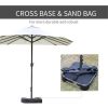 Outdoor beach umbrella/Double-Sided Market Umbrella (Swiship-Ship)(Prohibited by WalMart)