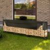 VEVOR 12.7FT Outdoor Firewood Rack with Cover, 152x14.2x46.1in,Heavy Duty Firewood Holder & 600D Oxford Waterproof Cover for Fireplace, Patio