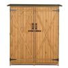 Fir Wood Shed Garden Storage Shed Wood Color & Green
