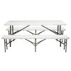 6FT Outdoor Courtyard Foldable Bench