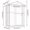 Garden Shed Anthracite 49.6"x38.4"x69.7" Galvanized Steel