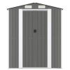 Garden Shed Light Gray 75.6"x75.2"x87.8" Galvanized Steel