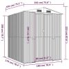 Garden Shed Light Gray 75.6"x75.2"x87.8" Galvanized Steel