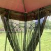 13x10 Outdoor Patio Gazebo Canopy Tent With Ventilated Double Roof And Mosquito net(Detachable Mesh Screen On All Sides),Suitable for Lawn, Garde