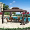 13x10 Outdoor Patio Gazebo Canopy Tent With Ventilated Double Roof And Mosquito net(Detachable Mesh Screen On All Sides),Suitable for Lawn, Garde
