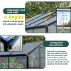 6x10 ft Outdoor Polycarbonate Greenhouse Kit with Aluminum Frame, Walk-in Garden Green House with Lockable Door & Adjustable Roof Vent, Backyard