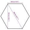 Hexagonal Pop-Up Foldable Marquee Gray 11.8'x10.2'