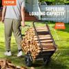 VEVOR Firewood Log Cart, 250 lbs Capacity, Outdoor and Indoor Wood Rack Storage Mover with PU Wheels & Waterproof Cloth, Heavy Duty Steel Dolly H
