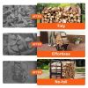 VEVOR Firewood Log Cart, 250 lbs Capacity, Outdoor and Indoor Wood Rack Storage Mover with PU Wheels & Waterproof Cloth, Heavy Duty Steel Dolly H