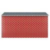12 x 8 Ft Outdoor Storage Shed, Garden Tool Shed w/ Lockable Doors, Vents, Utility Metal Shed for Backyard Patio, All-Weather, Red Brick Style