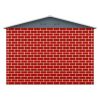 12 x 8 Ft Outdoor Storage Shed, Garden Tool Shed w/ Lockable Doors, Vents, Utility Metal Shed for Backyard Patio, All-Weather, Red Brick Style